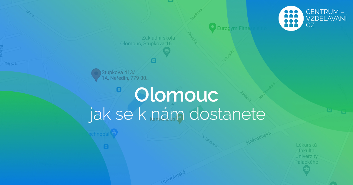 Olomouc - jak se k nám dostanete - učebny - pronájem